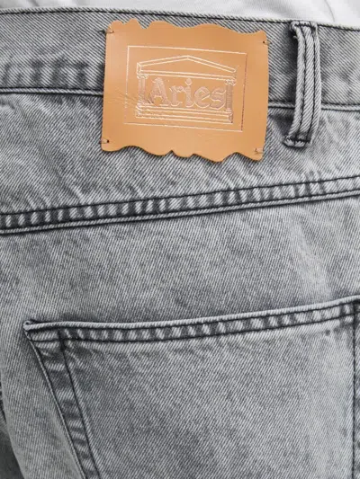 Aries Button-fastening Jeans In Gray