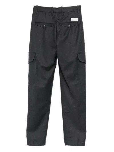Nine In The Morning Sophie Cargo Trousers In Black