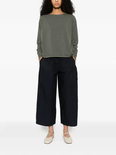 Labo Art Lola Striped Long-sleeve Top In Green