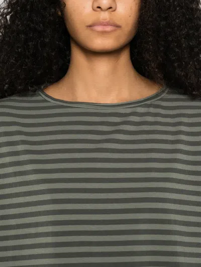 Labo Art Lola Striped Long-sleeve Top In Green