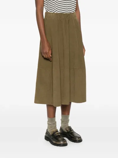 灯芯绒松紧腰身半身裙