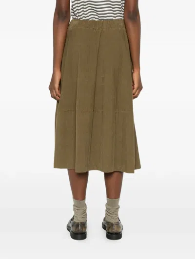 灯芯绒松紧腰身半身裙