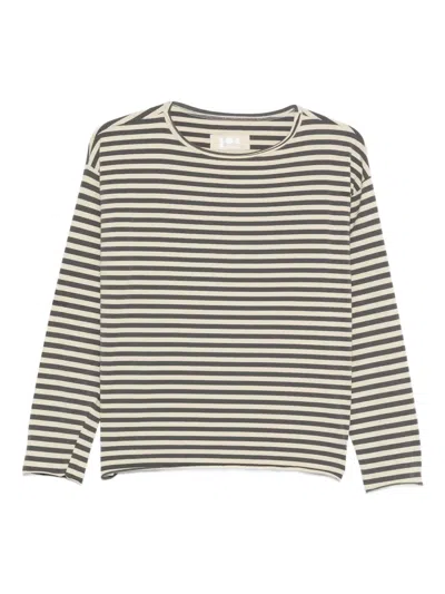 Labo Art Lola Striped Long-sleeve Top In Brown
