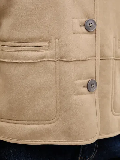 Benetton Collared Buttoned Jacket In Multi