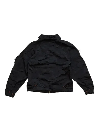 Comme Des Garçons Camouflage Zip-fastening Jacket In Black