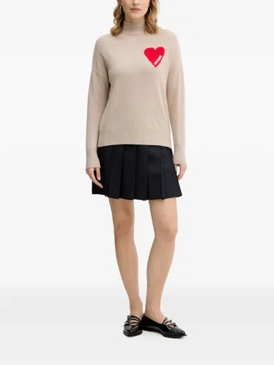 From Future Heart High-neck Sweater In Neutral