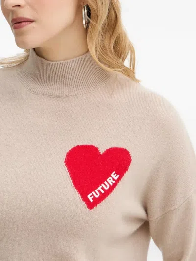 From Future Heart High-neck Sweater In Neutral