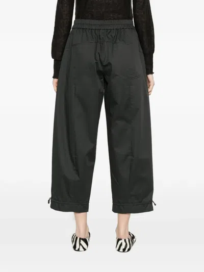 Psophia Drawstrings Cropped Trousers In Black