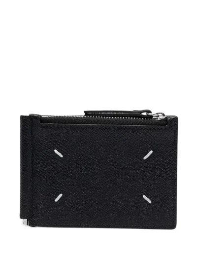 Maison Margiela Zip Detail Wallet In Black