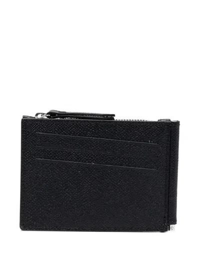 Maison Margiela Zip Detail Wallet In Black