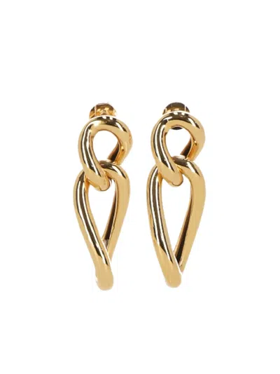 Rasna Knotted Drop Earrings In Gold