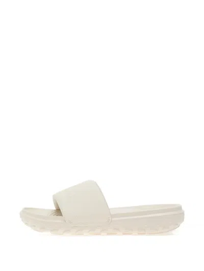 The North Face Never Stop Cush Embossed-logo Slides In Neutral