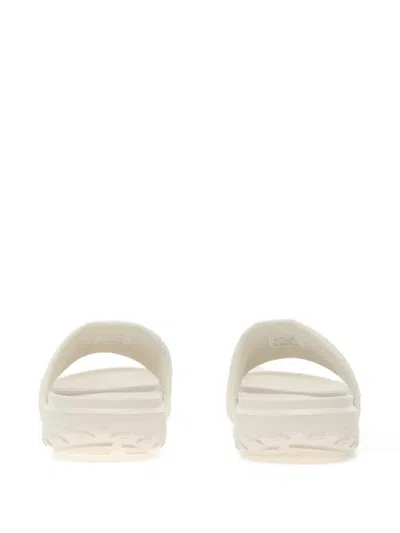 The North Face Never Stop Cush Embossed-logo Slides In Neutral