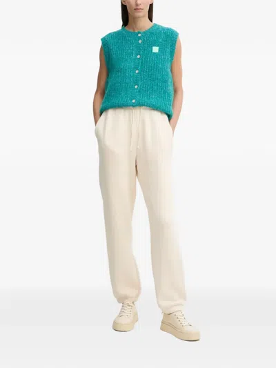 American Vintage East Button Patch Cardigan In Blue