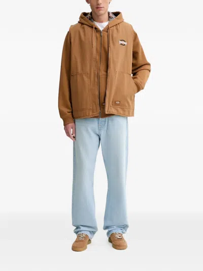 Dickies X Trasher Reversible Check-pattern Gilet In Brown