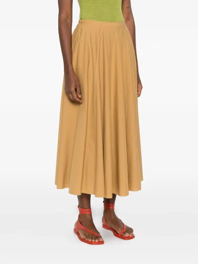 Forte Forte Patchwork Midi Skirt In Brown