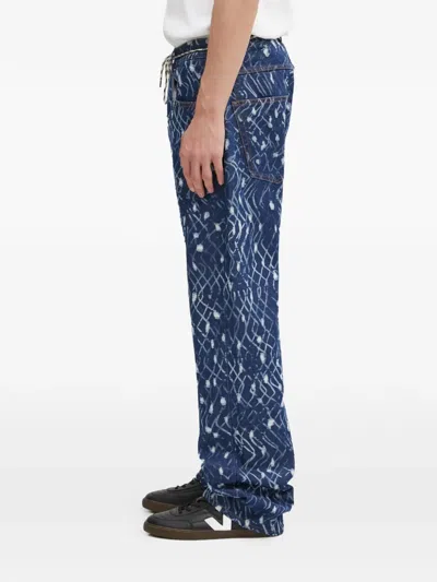 Aries Printed Jeans In Blue