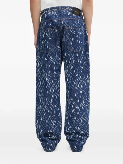 Aries Printed Jeans In Blue