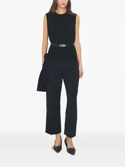 Tory Burch Crepe Wrap Top In Black