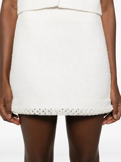 Maje Beaded.details Mini Skirt In White
