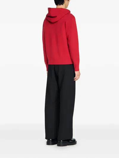 Sandro Zip-up Hoodie In Red