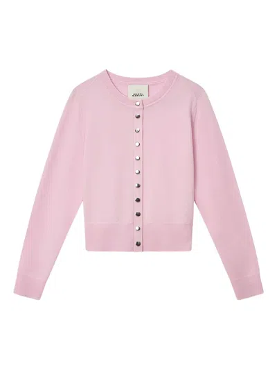 Isabel Marant Idesia Button Cardigan In Pink