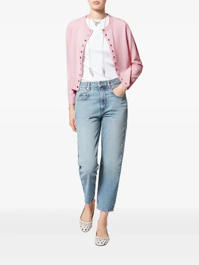 Isabel Marant Idesia Button Cardigan In Pink