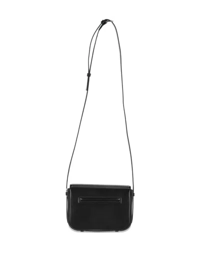 Stand Oil Riddle Flap Crossbody Bag In Black