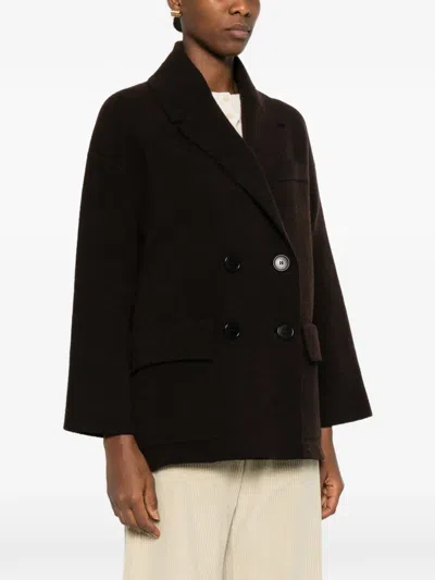 Lebor Gabala Double-breasted Coat In Black