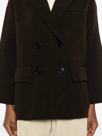 Lebor Gabala Double-breasted Coat In Black