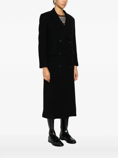 Jucca Double-breasted Coat In Black