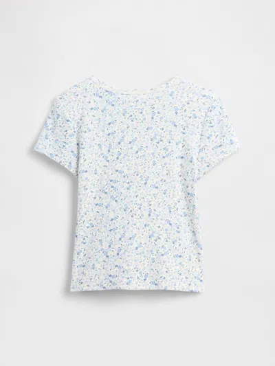 Gap Factory Kids Ribbed Pointelle T-shirt In Blue