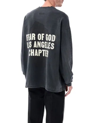 Fear Of God Relaxed Disciple Long Sleeve T-shirt In Black