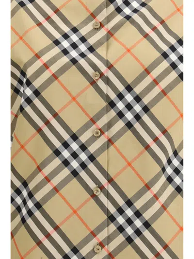Burberry Slim Fit Cotton Check Shirt In Black