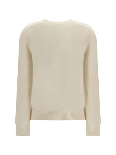 Burberry Cream Cashmere Cashmere Sweater In Neutral
