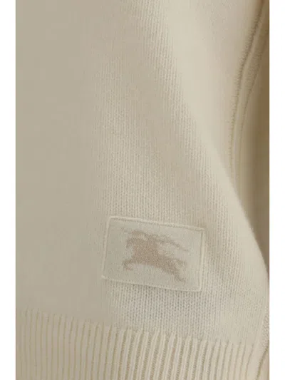 Burberry Cream Cashmere Cashmere Sweater In Neutral