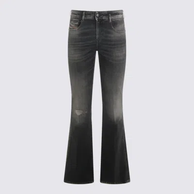 Diesel Black Cotton Jeans In Black