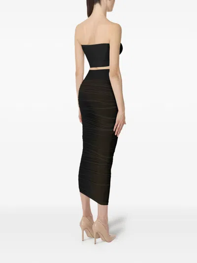 Wolford Sheer Drape Skirt In Black