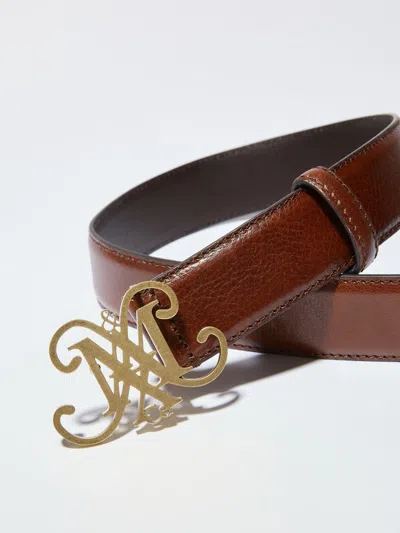 Maxco. Logo Belt In Brown