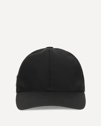 Prada Nylon Baseball Cap 6-panel Construction In Black