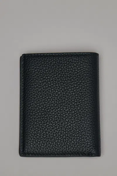 Tom Ford Soft Grain Leather T Line Folding Card Holder In Black