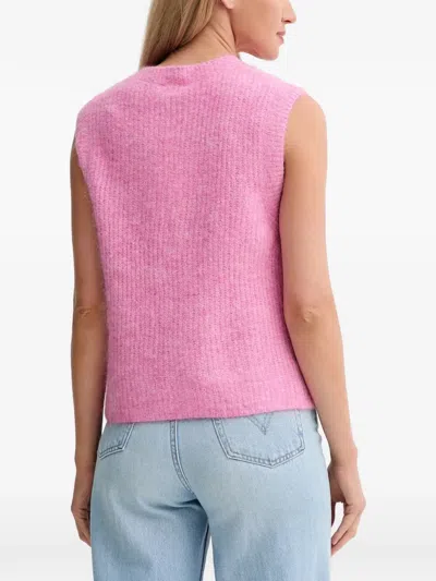 American Vintage East Button Cardigan In Pink