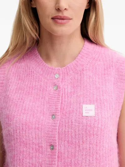 American Vintage East Button Cardigan In Pink