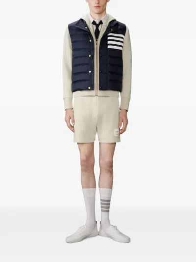 Thom Browne Loopback Four-bar Track Shorts In White