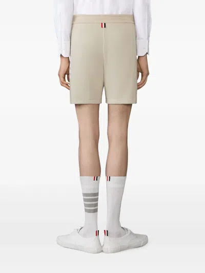 Thom Browne Loopback Four-bar Track Shorts In White
