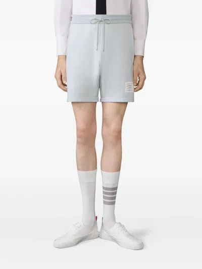 Thom Browne Loopback Four-bar Track Shorts In Blue