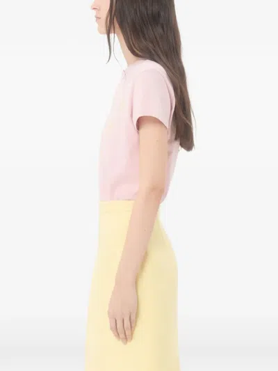 Valentino Garavani Printed Cotton T-shirt Clothing In Pink