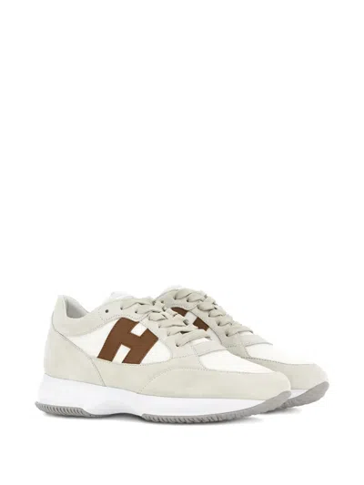 Hogan Interactive Sneakers In Brown
