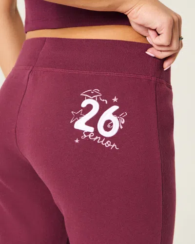 Hollister Senior '26 Graphic Bootcut Sweatpants In Purple