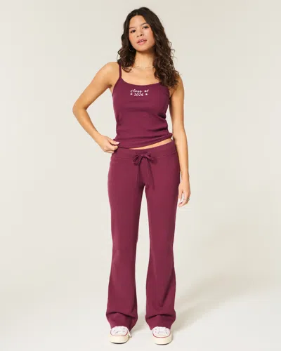 Hollister Senior '26 Graphic Bootcut Sweatpants In Purple